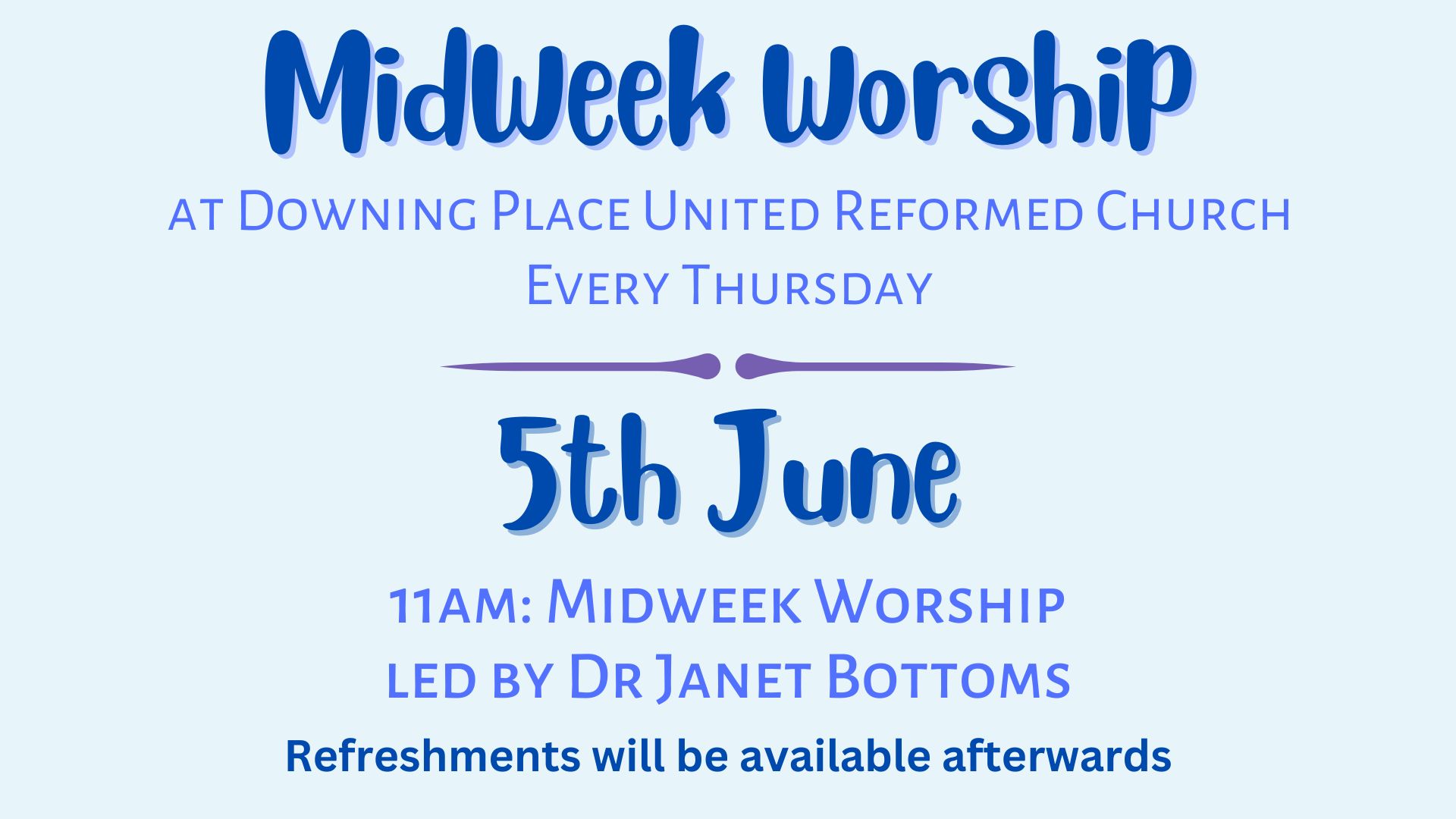 5th June Midweek worship