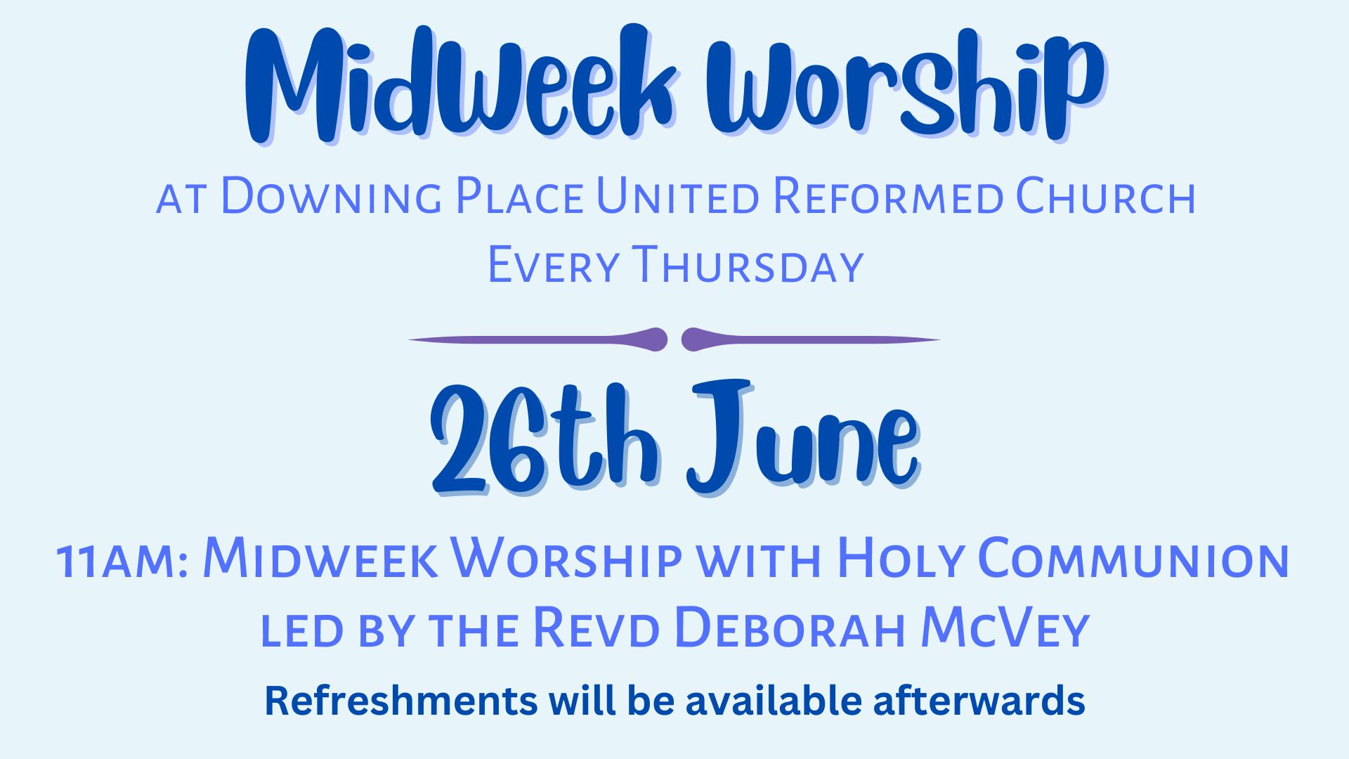 26th June Midweek worship